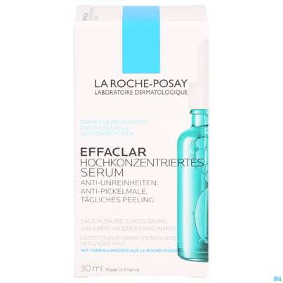 Sie sehen eine Packung La Roche Posay Gesichtspflege Effaclar Serum Hochkonzentriert 30ml, Produktbild: 01 La Roche Posay Gesichtspflege Effaclar Serum Hochkonzentriert 30ml, A-Nr.: 5342604 - 01