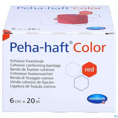 Peha-haft Color Latexfrei Red 20mx 6cm 1st, A-Nr.: 3879783 - 01