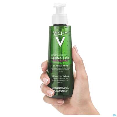 Sie sehen eine Packung Vichy Normaderm Reinigungs -gel Intensives 200ml, Produktbild: 05 Vichy Normaderm Reinigungs -gel Intensives 200ml, A-Nr.: 5060521 - 05