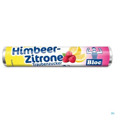 Sie sehen eine Packung Bloc Traubenzucker Rollen Himbeer-zitrone 42g, Produktbild: 02 Bloc Traubenzucker Rollen Himbeer-zitrone 42g, A-Nr.: 3253575 - 02