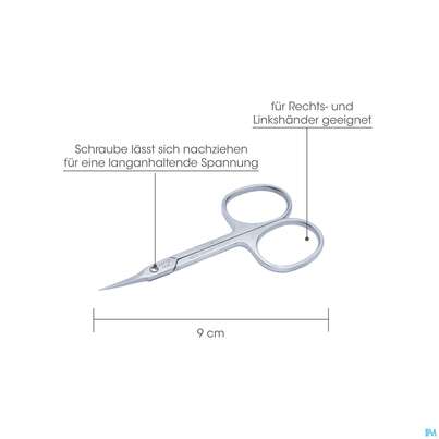 Scheren Canal Rostfrei/gebogen Haut 9cm 1047- 1st, A-Nr.: 4785512 - 02