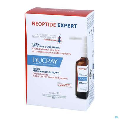Sie sehen eine Packung Ducray Neoptide/expert Intensivpflege Bei Haarausfall 2x50m 100ml, Produktbild: 07 Ducray Neoptide/expert Intensivpflege Bei Haarausfall 2x50m 100ml, A-Nr.: 5688892 - 07