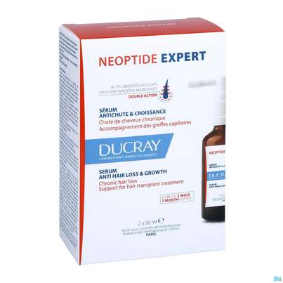 Sie sehen eine Packung Ducray Neoptide/expert Intensivpflege Bei Haarausfall 2x50m 100ml, Produktbild: 08 Ducray Neoptide/expert Intensivpflege Bei Haarausfall 2x50m 100ml, A-Nr.: 5688892 - 08