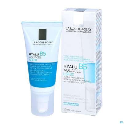 Sie sehen eine Packung La Roche Posay Gesichtspflege Hyalu/b5/aquagel Uv Feuchtigkeitsgel Lsf30 50ml, Produktbild: 04 La Roche Posay Gesichtspflege Hyalu/b5/aquagel Uv Feuchtigkeitsgel Lsf30 50ml, A-Nr.: 5408875 - 04