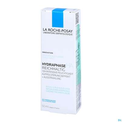 Sie sehen eine Packung La Roche Posay Gesichtspflege Hydraphase/ha Riche Trockene Haut 50ml, Produktbild: 04 La Roche Posay Gesichtspflege Hydraphase/ha Riche Trockene Haut 50ml, A-Nr.: 5388925 - 04