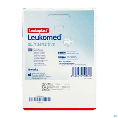 Wundverband Leukomed/skin Sensitive Vliesverband +auflage Steril 8x10cm 5st, A-Nr.: 5609007 - 06