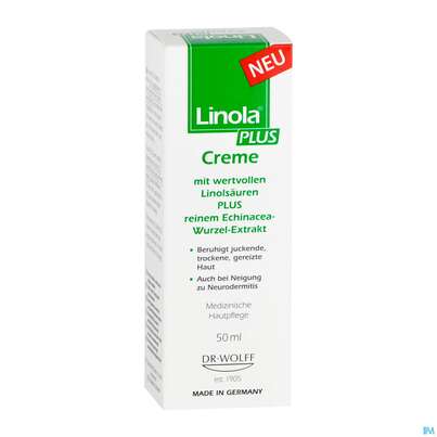 Sie sehen eine Packung Linola Plus Creme 50ml, Produktbild: 03 Linola Plus Creme 50ml, A-Nr.: 4554913 - 03