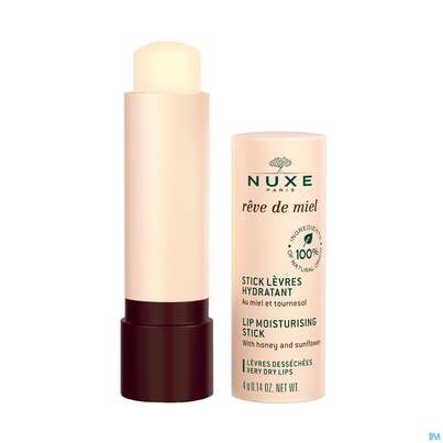 Sie sehen eine Packung Nuxe Reve De Miel Stick Levres Hydratant 4g, Produktbild: 04 Nuxe Reve De Miel Stick Levres Hydratant 4g, A-Nr.: 4080384 - 04
