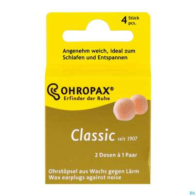 Ohrenschutz Ohropax Classic Ohrstoepsel Wachs 2 Faltschachtelngerx2 4st, A-Nr.: 3282683 - 04