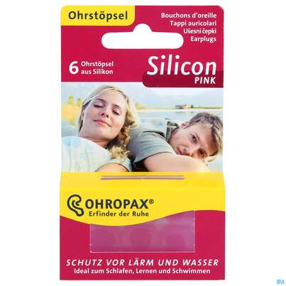 Ohrenschutz Ohropax/silence Silicon G.laerm/wasser/wind Pink 6st, A-Nr.: 3036725 - 01