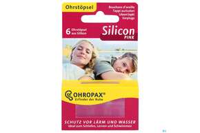Ohrenschutz Ohropax/silence Silicon G.laerm/wasser/wind Pink 6st, A-Nr.: 3036725 - 01