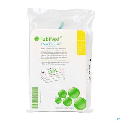 Sie sehen eine Packung Schlauchverband Tubifast Elast.gazeverband Gelb F Kopf,oberschenk. Kinderkoerper 1m, Produktbild: 02 Schlauchverband Tubifast Elast.gazeverband Gelb F Kopf,oberschenk. Kinderkoerper 1m, A-Nr.: 2029835 - 02
