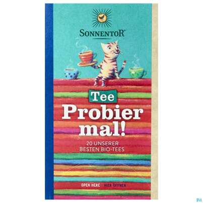 Sie sehen eine Packung Sonnentor Tee/bio Probier Mal 02662 20st, Produktbild: 01 Sonnentor Tee/bio Probier Mal 02662 20st, A-Nr.: 3574954 - 01
