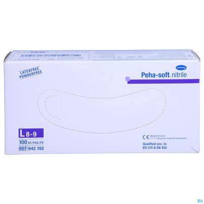 Untersuchungshandschuhe Peha/soft/puderfrei Nitrile Unsteril L 100st, A-Nr.: 3423385 - 01