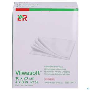 Vlieskompressen Vliwasoft 6fach Steril 10x 20cm 100st, A-Nr.: 1372784 - 01