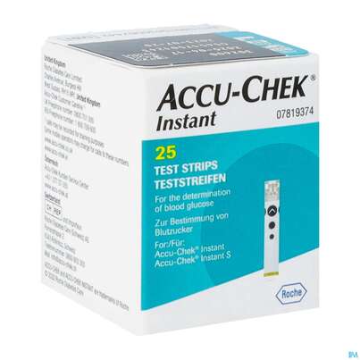 Diagnostika U.zubehoer Accu-chek -roche Diabetes Instant Glucose Streif 25st, A-Nr.: 5457299 - 02