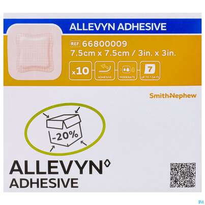 Wundverband Allevyn/polyurethan Adhesive 7,5x 7,5cm -tam 10st, A-Nr.: 4736620 - 01