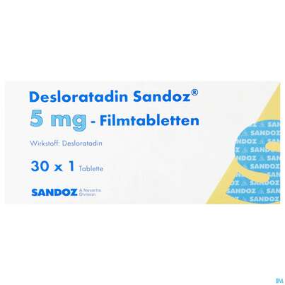 DESLORATADIN SAN FTBL 5MG 30ST, A-Nr.: 3909917 - 01