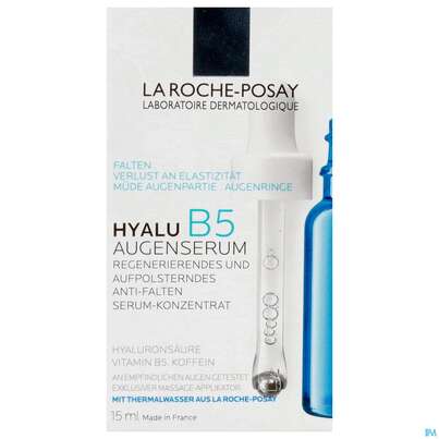 Sie sehen eine Packung La Roche Posay Gesichtspflege Hyalu B5 Augenserum 15ml, Produktbild: 01 La Roche Posay Gesichtspflege Hyalu B5 Augenserum 15ml, A-Nr.: 5756665 - 01