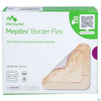 Schaumverband Mepilex/flexibel Border 10x 10cm 10st, A-Nr.: 4802274 - 01