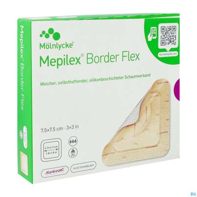 Schaumverband Mepilex/flexibel Border 7,5x 7,5cm 10st, A-Nr.: 4802268 - 06