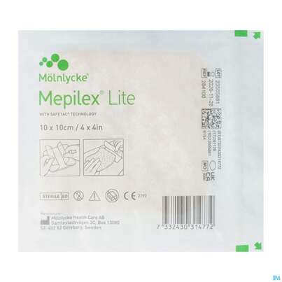 Wundverband Mepilex Silikon Lite 10x 10cm 1st, A-Nr.: 2829895 - 02