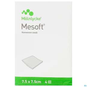 Vlieskompressen Mesoft Unsteril 7,5x 7,5cm 100st, A-Nr.: 1652207 - 01