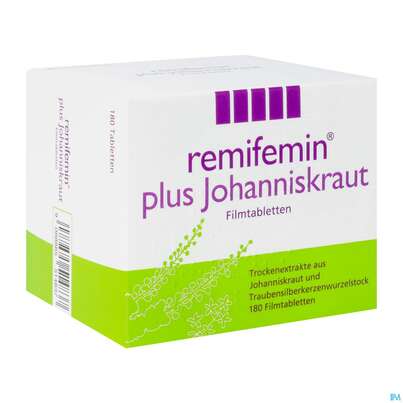 Sie sehen eine Packung Remifemin Plus Johanniskraut Filmtabl 180st, Produktbild: 04 Remifemin Plus Johanniskraut Filmtabl 180st, A-Nr.: 5514838 - 04