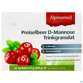 D-mannose Trinkgranulat -alpinamed Preiselbeer Sachets 20st, A-Nr.: 5451782 - 01