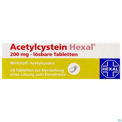 ACETYLCYS HEX LSB TBL 200MG 20ST, A-Nr.: 3771672 - 01