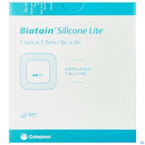 Schaumverband Biatain/steril Silikonhaftrand Lite 7,5x 7,5cm 10st, A-Nr.: 3954266 - 01