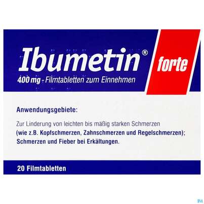 Ibumetin Filmtabl Forte 400mg 20st, A-Nr.: 2420278 - 02