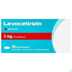 Levocetirizin-+pharma Filmtabl 5mg 30st, A-Nr.: 4475846 - 01