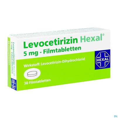 LEVOCETIRIZIN HEX FTBL 5MG 30ST, A-Nr.: 3546515 - 02