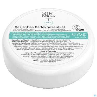 Siriderma Basisches Badekonzentrat 75g, A-Nr.: 3849753 - 01