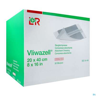 Vliwazell Saugkompresse Steril 20x 40cm 30st, A-Nr.: 3707473 - 02