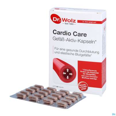 Sie sehen eine Packung Dr.wolz Cardio Care Kapseln 60567 60st, Produktbild: 06 Dr.wolz Cardio Care Kapseln 60567 60st, A-Nr.: 4782270 - 06