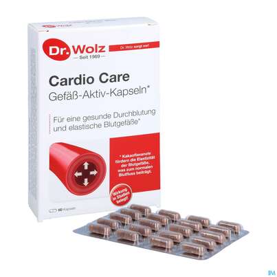 Sie sehen eine Packung Dr.wolz Cardio Care Kapseln 60567 60st, Produktbild: 07 Dr.wolz Cardio Care Kapseln 60567 60st, A-Nr.: 4782270 - 07