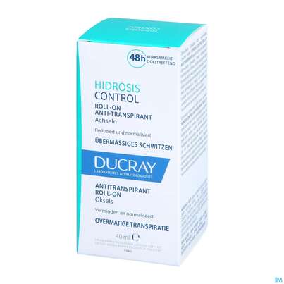 Sie sehen eine Packung Ducray Hidrosis Control Schweißhemmender Roll-on – Achseln 40ml, Produktbild: 04 Ducray Hidrosis Control Schweißhemmender Roll-on – Achseln 40ml, A-Nr.: 4835090 - 04