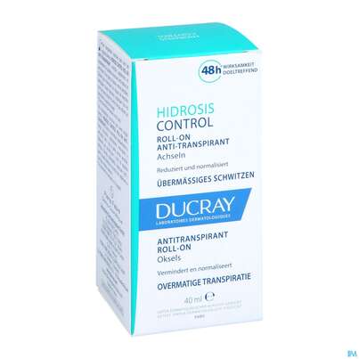 Sie sehen eine Packung Ducray Hidrosis Control Schweißhemmender Roll-on – Achseln 40ml, Produktbild: 05 Ducray Hidrosis Control Schweißhemmender Roll-on – Achseln 40ml, A-Nr.: 4835090 - 05