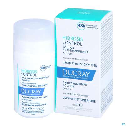 Sie sehen eine Packung Ducray Hidrosis Control Schweißhemmender Roll-on – Achseln 40ml, Produktbild: 06 Ducray Hidrosis Control Schweißhemmender Roll-on – Achseln 40ml, A-Nr.: 4835090 - 06