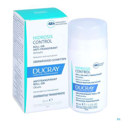 Sie sehen eine Packung Ducray Hidrosis Control Schweißhemmender Roll-on – Achseln 40ml, Produktbild: 07 Ducray Hidrosis Control Schweißhemmender Roll-on – Achseln 40ml, A-Nr.: 4835090 - 07