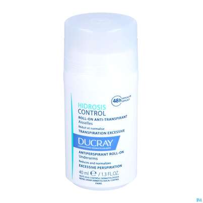 Sie sehen eine Packung Ducray Hidrosis Control Schweißhemmender Roll-on – Achseln 40ml, Produktbild: 08 Ducray Hidrosis Control Schweißhemmender Roll-on – Achseln 40ml, A-Nr.: 4835090 - 08