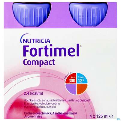 Fortimel/compact/2.4 125ml Vitalflasche Erdbeere 4st, A-Nr.: 4294056 - 01