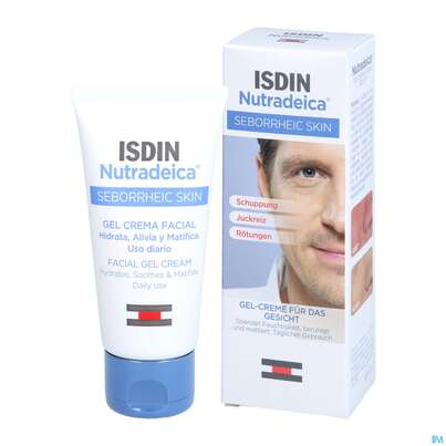 Sie sehen eine Packung Isdin Nutradeica Gel Cream 50ml, Produktbild: 04 Isdin Nutradeica Gel Cream 50ml, A-Nr.: 5570328 - 04