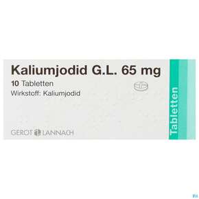 Kaliumjodid G.L. 65mg Tabletten 10 Stück, A-Nr.: 3762992 - 01