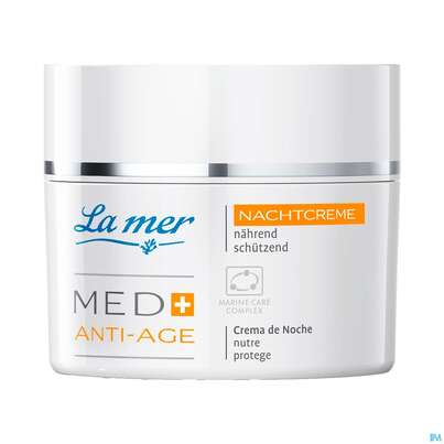Sie sehen eine Packung La Mer Ohne Parfum Med+/anti Age Nachtcreme Tiege 50ml, Produktbild: 01 La Mer Ohne Parfum Med+/anti Age Nachtcreme Tiege 50ml, A-Nr.: 5630154 - 01