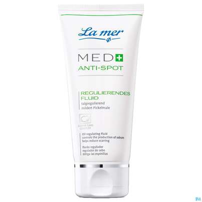 Sie sehen eine Packung La Mer Ohne Parfum Med+/anti Spot Fluid Regulierend Tube 50ml, Produktbild: 02 La Mer Ohne Parfum Med+/anti Spot Fluid Regulierend Tube 50ml, A-Nr.: 4852208 - 02