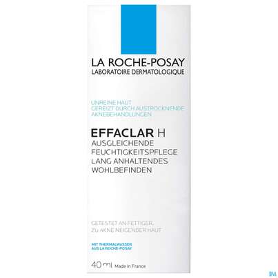 Sie sehen eine Packung La Roche Posay Akne/mischhaut Effaclar H Feuchtigkeitspflege 40ml, Produktbild: 01 La Roche Posay Akne/mischhaut Effaclar H Feuchtigkeitspflege 40ml, A-Nr.: 3601786 - 01
