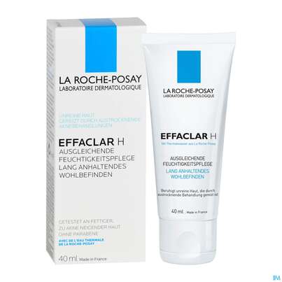 Sie sehen eine Packung La Roche Posay Akne/mischhaut Effaclar H Feuchtigkeitspflege 40ml, Produktbild: 04 La Roche Posay Akne/mischhaut Effaclar H Feuchtigkeitspflege 40ml, A-Nr.: 3601786 - 04